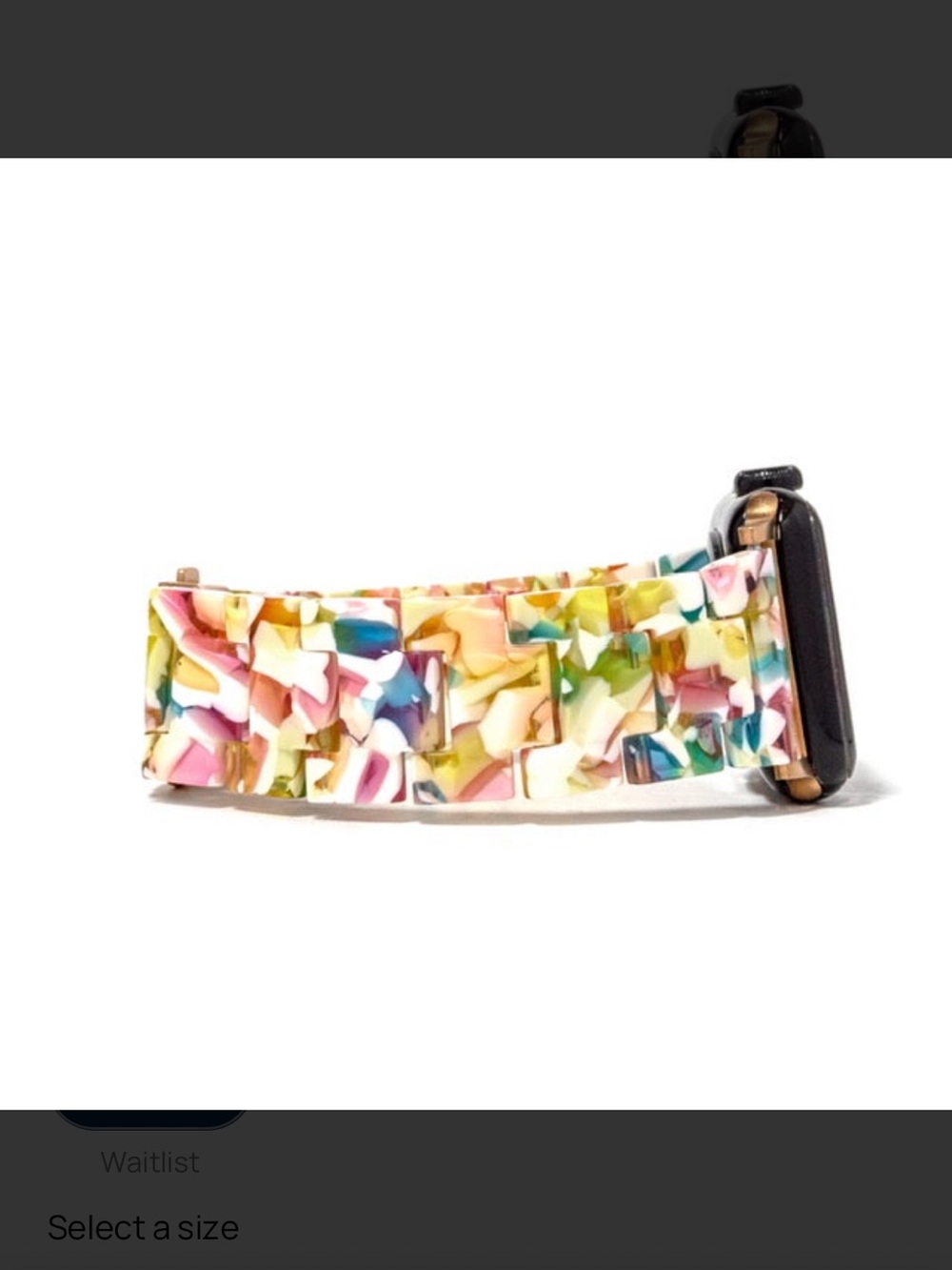 Erimish Multicolor Watch Band with Gold Hardware - Candy Crush Marble